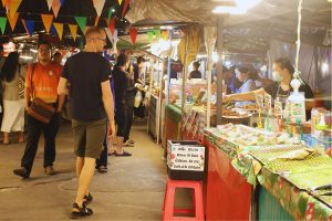 Main picture, me walking through the Krabi Night Market