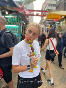 we love food, here enjoying some from the china town market