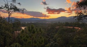Pai Canyon Sunset Viewpoint with Dramatic Backdrop